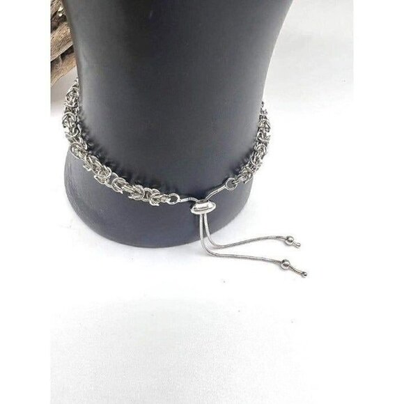 Ak Sterling Silver Turkey Byzantine Bolo Monogram Bracelet - Picture 3 of 7